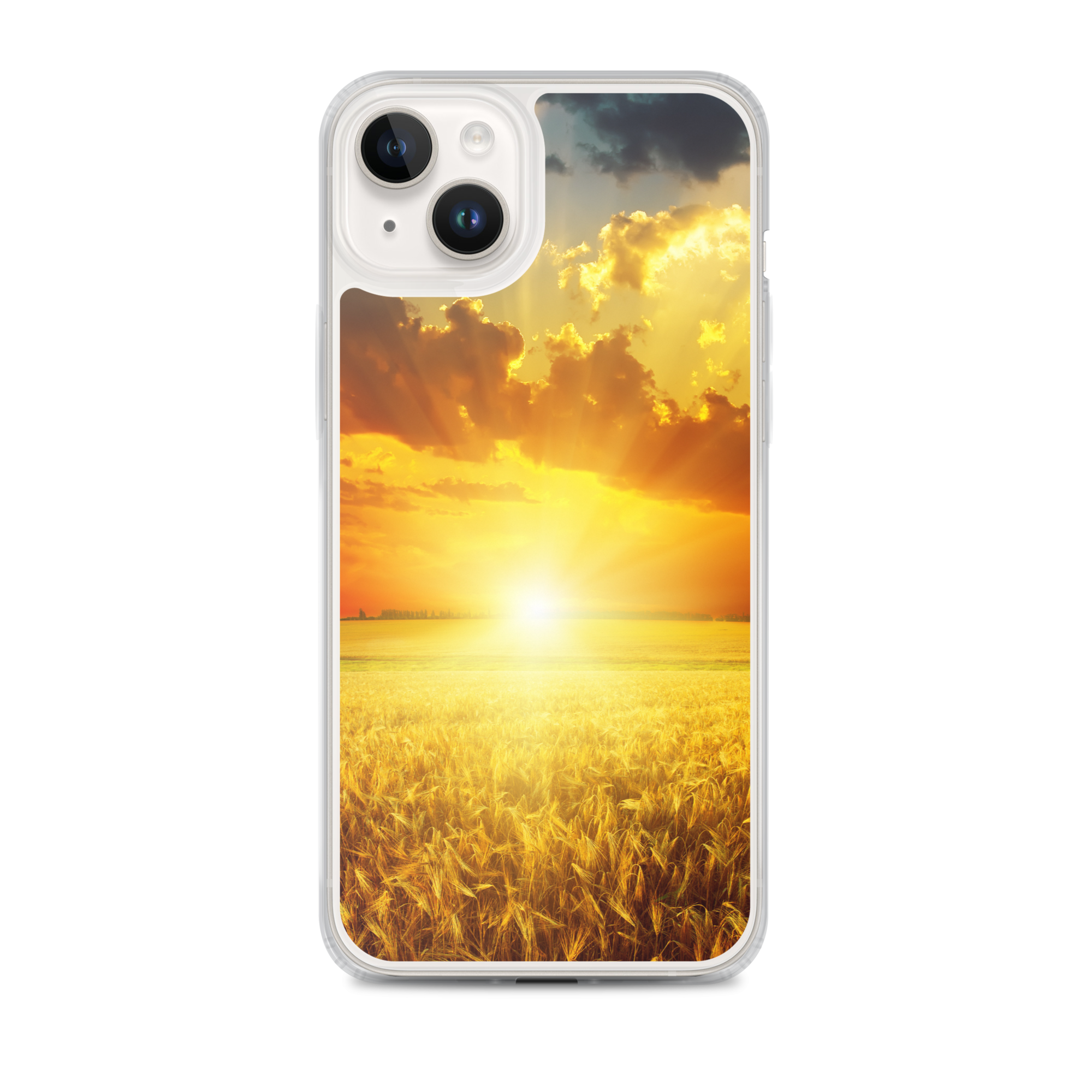 “Golden Sunset Field iPhone Case | Nature Phone Case | Landscape Phone Case | Sunset Sky Case”