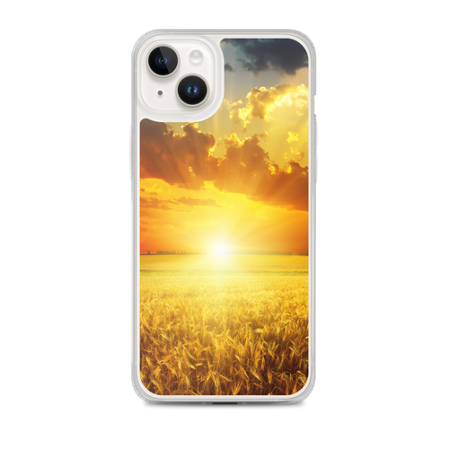 “Golden Sunset Field iPhone Case | Nature Phone Case | Landscape Phone Case | Sunset Sky Case”